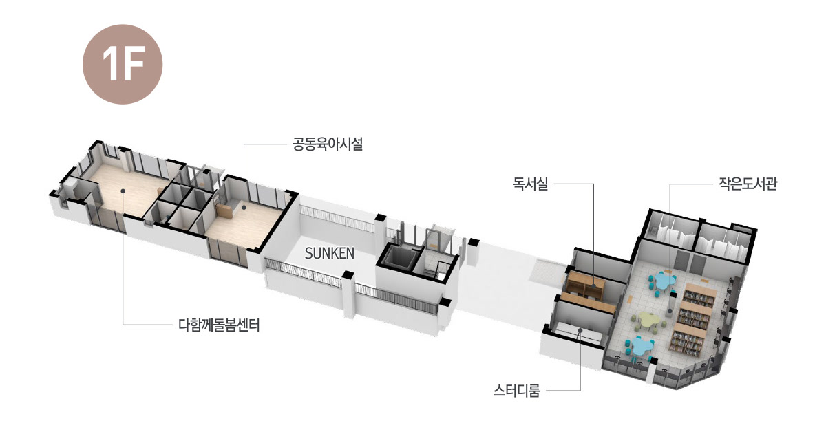 커뮤니티 1층 배치도
